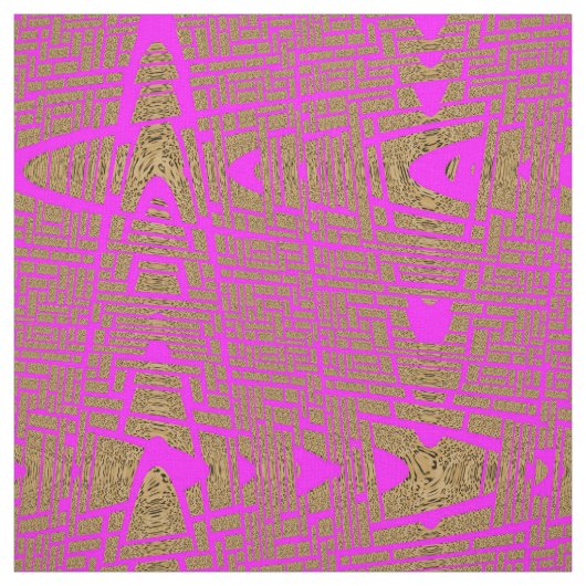 Hot Pink Zigzag Leopard Druckmuster Stoff (Muster)