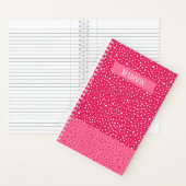 Hot Pink Zwei-Tone-gestrichene Rückgrat Punkte Per Notizblock (Innen)