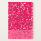 Hot Pink Zwei-Tone-gestrichene Rückgrat Punkte Per Notizblock (Rückseite)