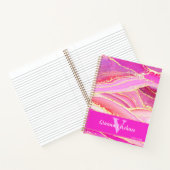 Hot Pinks Purples Reds und Golden Geode Agate Notizblock (Innenseite)