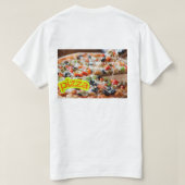Hot Pizza Photo - Real Steaming Food Image T-Shirt (Design Rückseite)