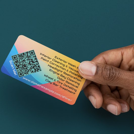 Hot Popping Mobile Auto Car im Detail QR-Code URL Visitenkarte