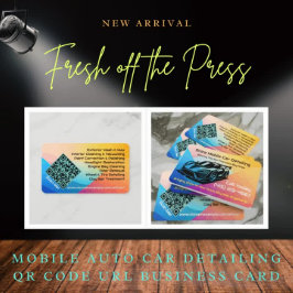 Hot Popping Mobile Auto Car im Detail QR-Code URL Visitenkarte