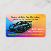 Hot Popping Mobile Auto Car im Detail QR-Code URL Visitenkarte (Vorderseite)