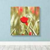Hot Poppy Acrylmalerei Leinwanddruck (Insitu (Holzboden))