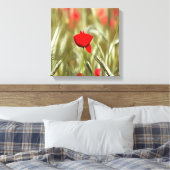 Hot Poppy Acrylmalerei Leinwanddruck (Insitu (Schlafzimmer))