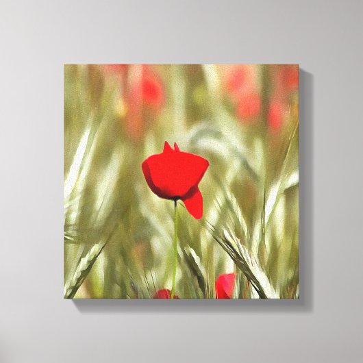 Hot Poppy Acrylmalerei Leinwanddruck (Vorderseite)
