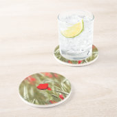 Hot Poppy Acrylmalerei Untersetzer (Seite)