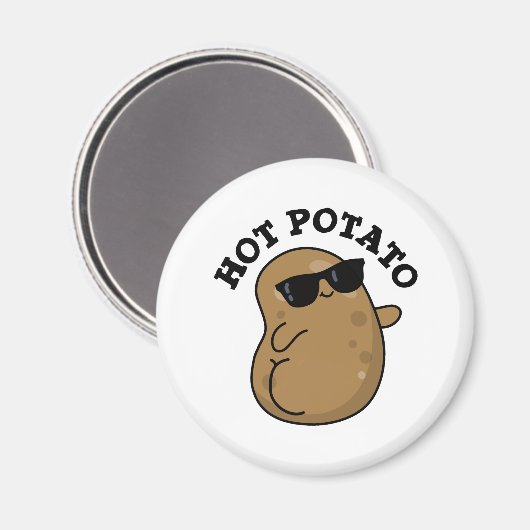 Hot Potato Funny Veggie Pub Magnet (Vorderseite/Rückseite)