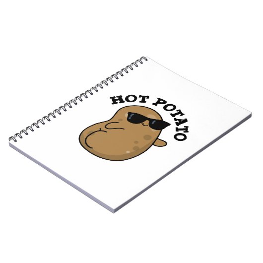 Hot Potato Funny Veggie Pub Notizblock (Linke Seite)