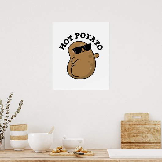 Hot Potato Funny Veggie Pub Poster (Küche)