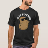 Hot Potato Funny Veggie Pun Dark BG T-Shirt (Vorderseite)