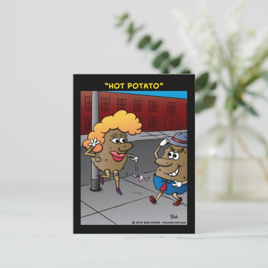 "Hot Potato" Postkarte (Stehend Vorderseite)