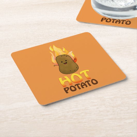 Hot Potato Rechteckiger Pappuntersetzer (angewinkelt)