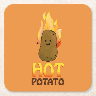 Hot Potato Rechteckiger Pappuntersetzer