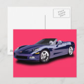 Hot Racing Car Postkarte (Vorne/Hinten)