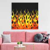 Hot Racing Flames Graphic Leinwanddruck (Insitu (Wohnzimmer))