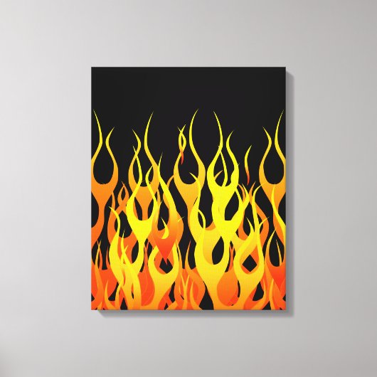 Hot Racing Flames Graphic Leinwanddruck (Vorderseite)