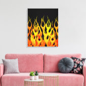 Hot Racing Flames Graphic Leinwanddruck (Insitu (Wohnzimmer))