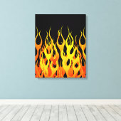 Hot Racing Flames Graphic Leinwanddruck (Insitu (Holzboden))