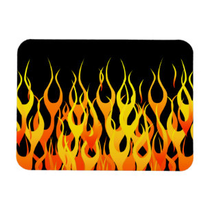 Hot Racing Flames Graphic Magnet