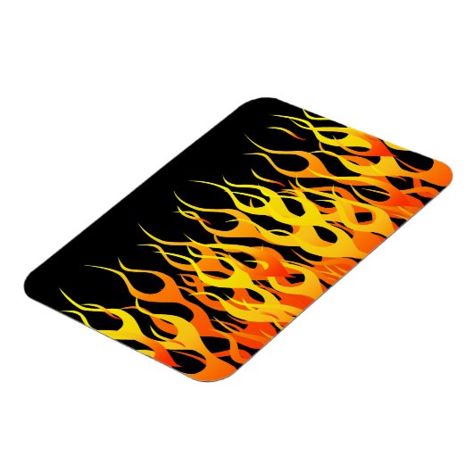 Hot Racing Flames Graphic Magnet (Linke Seite)