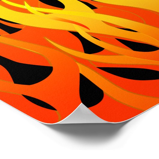Hot Racing Flames Graphic Poster (Ecke)