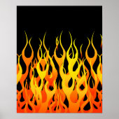 Hot Racing Flames Graphic Poster (Vorne)