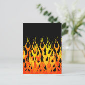 Hot Racing Flames Graphic Postkarte (Stehend Vorderseite)