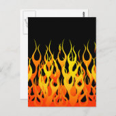 Hot Racing Flames Graphic Postkarte (Vorne/Hinten)