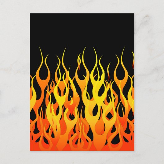 Hot Racing Flames Graphic Postkarte (Vorderseite)