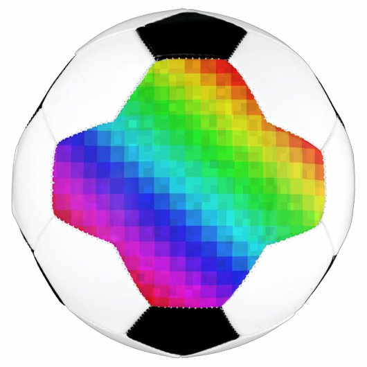 Hot Rainbow Mosaik Shimmer Fußball (Vorderseite)