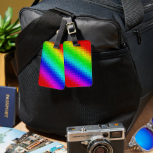 Hot Rainbow Mosaik Shimmer Gepäckanhänger