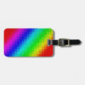 Hot Rainbow Mosaik Shimmer Gepäckanhänger (Vorderseite horizontal)