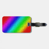 Hot Rainbow Mosaik Shimmer Gepäckanhänger (Rückseite horizontal)