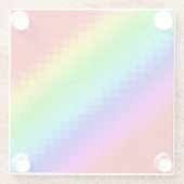 Hot Rainbow Mosaik Shimmer Glasuntersetzer (Rückseite)