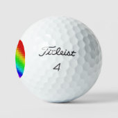 Hot Rainbow Mosaik Shimmer Golfball (Logo)