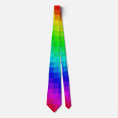 Hot Rainbow Mosaik Shimmer Krawatte (Vorderseite)