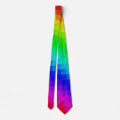 Hot Rainbow Mosaik Shimmer Krawatte (Rückseite)