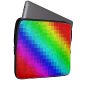 Hot Rainbow Mosaik Shimmer Laptopschutzhülle (Vorne Rechts)