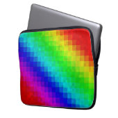 Hot Rainbow Mosaik Shimmer Laptopschutzhülle (Vorderseite Links)