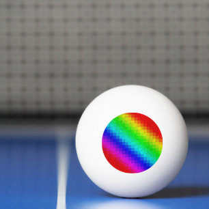 Hot Rainbow Mosaik Shimmer Tischtennisball