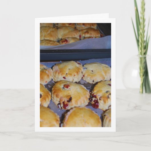Hot Red Berry Scones Karte (Vorderseite)