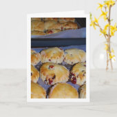 Hot Red Berry Scones Karte (Gelbe Blume)