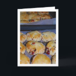 Hot Red Berry Scones Karte<br><div class="desc">Hot Red Berry Scones Grußkarte. Sie können dieses Produkt ganz einfach kostenlos anpassen,  wenn Sie Text hinzufügen oder die Farbe des Hintergrunds ändern möchten.</div>