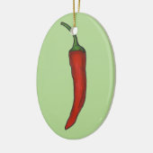 Hot Red Chile Chili Pfeffer Gewürzmischung Gemüsep Keramik Ornament (Links)