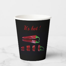 Hot Red Chili Pfeffer mit anpassbarem Text Pappbecher