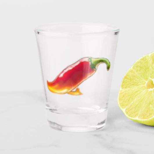 Hot Red Chili Shot Glass Schnapsglas (Vorderseite)