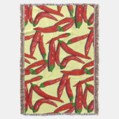 Hot Red Green Chili Paprikaschoten Blanken Decke (Vorderseite Vertikal)