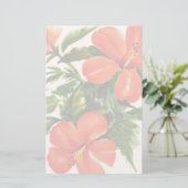 Hot Red Hibiskus Briefpapier (Stehend Vorderseite)